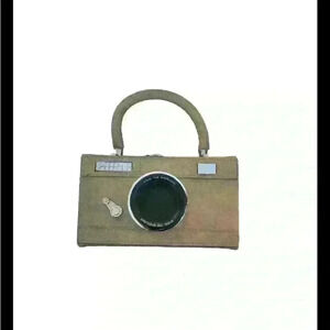 Khaki Colored Handbag, Clutch Camara Novelty Bag